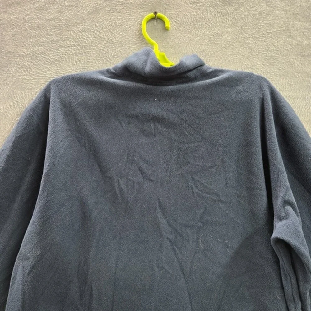 The North Face Men Sweater Medium Blue Fleece Logo 1/4 Zip‎ Mock Neck
